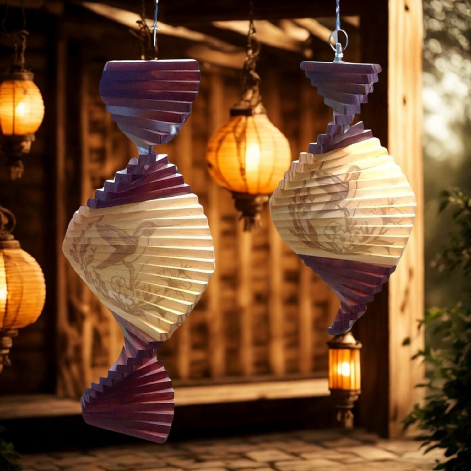 Wood wind spinners